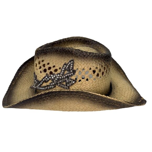 Olive and Pique Rhinestone Paper Rancher Cowboy Hat Country Western Women\'s OS main image 9